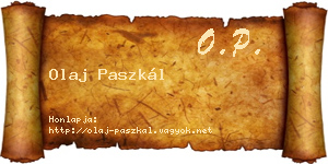 Olaj Paszkál névjegykártya
